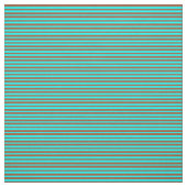 Sienna en Aqua Colored Stripes Pattern Stof (Swatch)