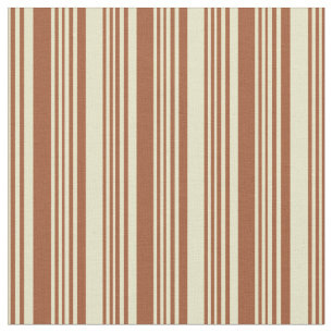 Sienna en Bleek Goldenrod Lined/Striped Pattern Stof