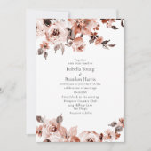 Sienna Floral Wedding Invitation Kaart (Voorkant)