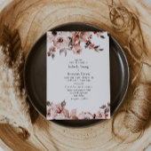 Sienna Floral Wedding Invitation Kaart