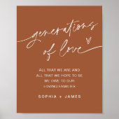 SIENNA Generaties Van Liefde Trouwbord Poster (Voorkant)