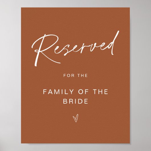 SIENNA Gereserveerde Zitplaats voor gezinspagteken Poster (Voorkant)