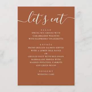 Sienna-herfsttrouw | Terracotta ontvangstdiner Menu