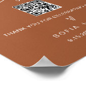 SIENNA Honeymoon Fund Wedding Sign - Terracotta Poster (Hoek)