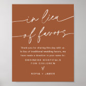 SIENNA in Lieu van de bendes - terracotta Wedding Poster (Voorkant)