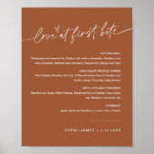 SIENNA Liefde Op Het Eerste Beet Nagerecht Bord Poster (Voorkant)