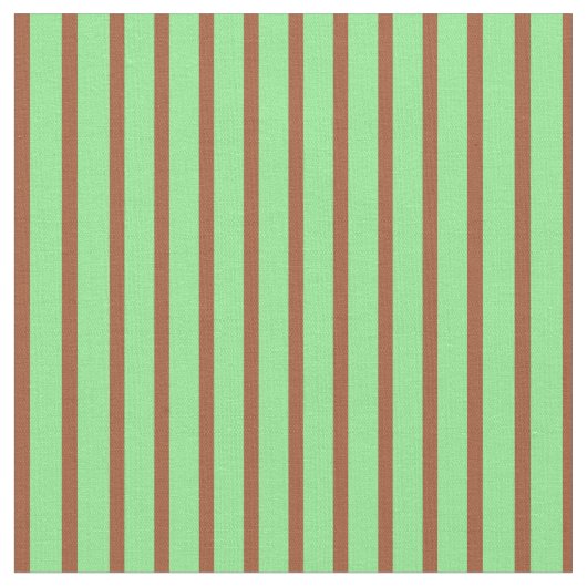 Sienna & Light Green Colored Stripes Pattern Stof (Close Up)