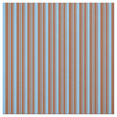Sienna & Light Sky Blue Striped/Lined Pattern Stof (Swatch)