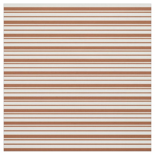Sienna & Light Yellow Lined/Striped Pattern Stof (Swatch)