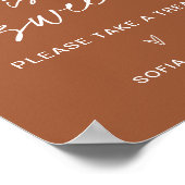 SIENNA Love is Sweet Sign - Terracotta Poster (Hoek)