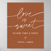 SIENNA Love is Sweet Sign - Terracotta Poster (Voorkant)
