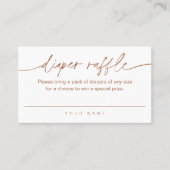 SIENNA Luier Raffle Ticket Kaart (Voorkant)