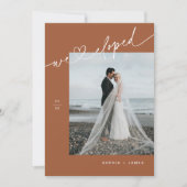 SIENNA Minimalistische Hart Elopement Aankondiging (Voorkant)