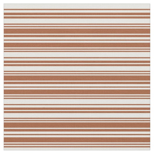 Sienna & Mint Cream Stripes Pattern Stof (Close Up)