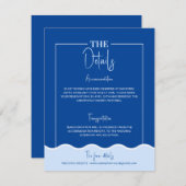 SIENNA Modern Blue Destination Details Kaart (Voorkant / Achterkant)