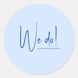 SIENNA Modern Blue Destination Envelope Sticker