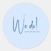 SIENNA Modern Blue Destination Envelope Sticker (Voorkant)