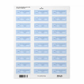 SIENNA Modern Blue Wave RSVP Return Address Label (Full Sheet)