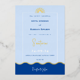 SIENNA Modern Destination Gold Foil Invitation Folie Uitnodiging