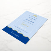 SIENNA Modern Destination Gold Foil Invitation Folie Uitnodiging (Gedraaid)