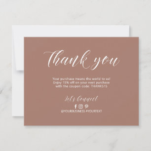 Sienna Modern Lettering Zakelijk Pakket Bedankt