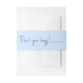 SIENNA Modern Light Blue Destination Band Uitnodigingen Wikkel (Voorkant Voorbeeld)