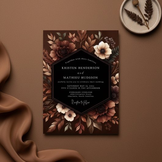 Sienna Moody Bloom Bruiloft Kaart