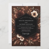 Sienna Moody Bloom Wedding Kaart (Voorkant)