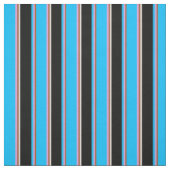 Sienna, Plum, Deep Sky Blue, Black & White gekleur Stof (Swatch)