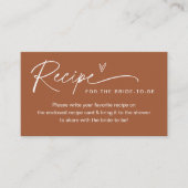 SIENNA Recipe Insert Kaart Visitekaartje (Voorkant)