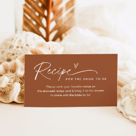 SIENNA Recipe Insert Kaart Visitekaartje