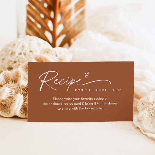 SIENNA Recipe Insert Kaart Visitekaartje