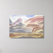 Sienna Ridges Waterverf Landschapsprint Canvas Afdruk (Voorkant)