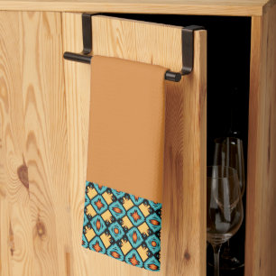 Sienna roodachtig Sinaasappel Theedoek