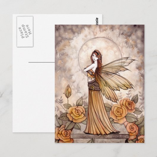 Sienna Roos Fairy Briefkaart (Voorkant / Achterkant)