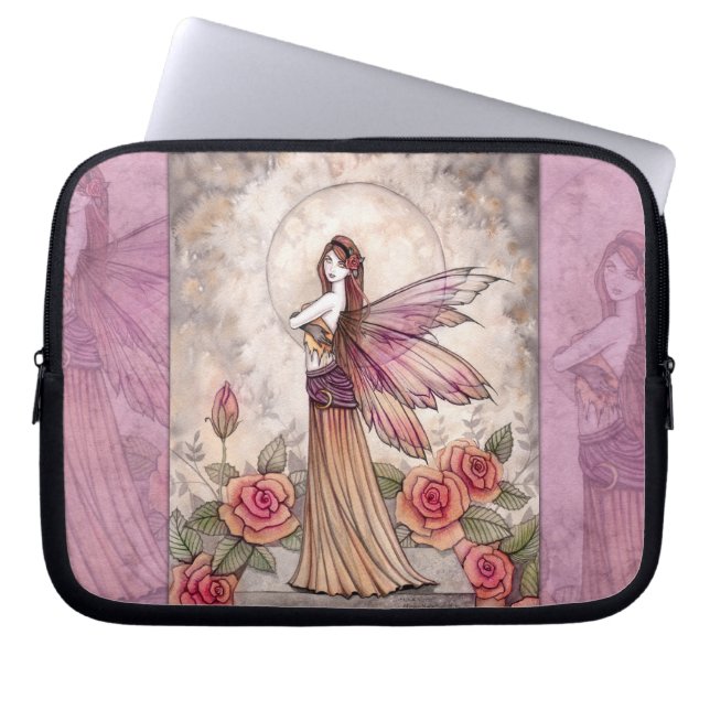 Sienna Rose Fee in Roze Laptop Hoes (Voorkant)