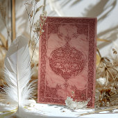 Sienna Ruby Rode Kant Traditionele Moslim Bruiloft Kaart