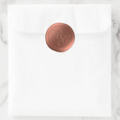 Sienna Rust Calligraphy Monogram Wax Seal Stickers (Tas)