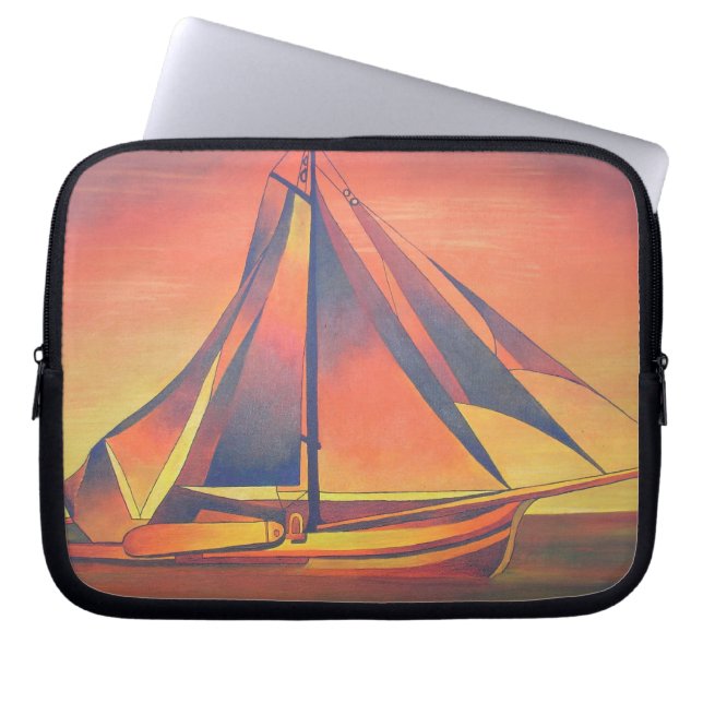 Sienna Sails op Sunset Laptop Sleeve (Voorkant)