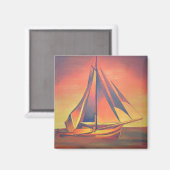 Sienna Sails op Sunset Magneet (Voorkant / Achterkant)