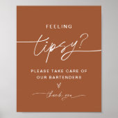 SIENNA Tipsy-gebarentaal Tip Uw Bartender Poster (Voorkant)
