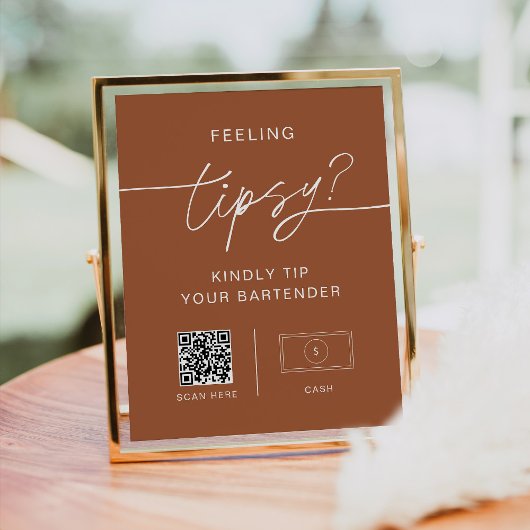 SIENNA Tipsy Sign, Venmo Cash App Poster