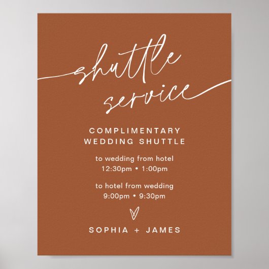 SIENNA Trouw Shuttle Service Bord Poster (Voorkant)