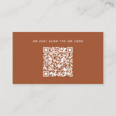 Sienna Trouwdetails met QR-code | Terracotta Informatiekaartje (Achterkant)