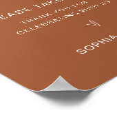 SIENNA Wedding Favors Sign - Terracotta Bohemian Poster (Hoek)