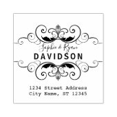 Sier creatieve eigen retouradres rubberstempel (Afrduk)