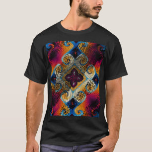 sier diagonale golven: mozaïek textuur t-shirt