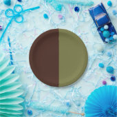 Sier Half en Half Papieren Bordje (Feest)