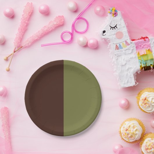 Sier Half en Half Papieren Bordje (Feest)