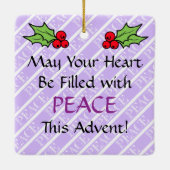 Sieraad #2 van 4: 2e week van de Advent (VREDE) Keramisch Ornament (Achterkant)